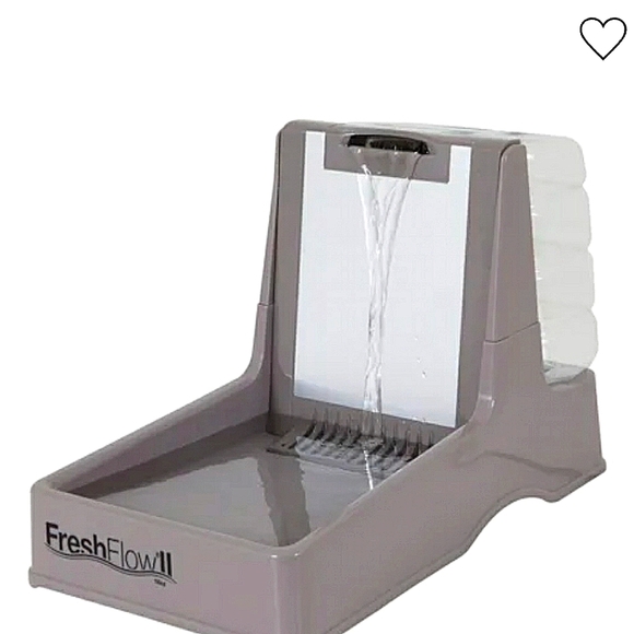 Petmate Brushed Nickel Reflection Pond Fresh Flow Pet Fountain - Picture 1 of 7